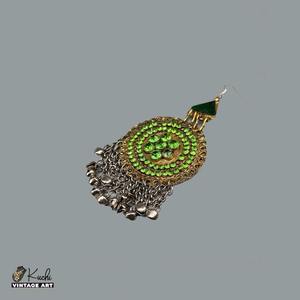 Collier ethnique tribal vintage orné de perles de verre bohèmes traditionnelles afghanes faites à la main pour femmes, idéal pour les festivals - Product Image 5