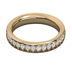 Anillo de Boda de Media Eternidad con Diamantes Redondos para Ella - Product Image 1