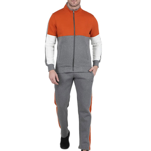 Chándal de invierno con cremallera ligero de talla grande para hombre, conjunto sólido con logotipo personalizado y último estilo ecológico para exteriores - Product Image 1