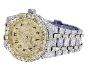 GRA Certified VVS Moissanite Diamond Arabic Dial Stainless Steel Automatic Iced Out <b>Wrist</b> <b>Watch</b> Hip Hop Bling Fashion For <b>Men</b> - Product Image 3