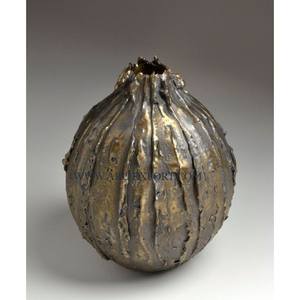 Vase à fleurs et pot de table vintage noir martelé à prix compétitif - Product Image 5