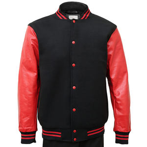Transpirable Venta al por mayor Varsity Chaquetas Cuello redondo Logotipo personalizado Impresión CollegeBaseballjacket para hombres - Product Image 1