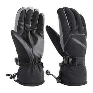 Winter Warm Ski Mitten Snowboarding Gloves with 5 Finger Lining and Waterproof bag for Outdoor Sports