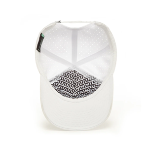 OEM ODM Gorras de béisbol 5 Panel Laser Cut Hole Sport Hat Logotipo personalizado Silicona Goma Parche Hydro Impermeable Etiquetas tejidas Golf - Product Image 5