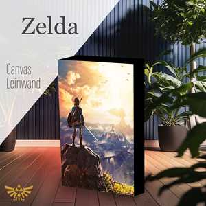 Cuadro en Lienzo Iluminado de The Legend of Zelda: Into the Wilds con Marco Negro - Product Image 3