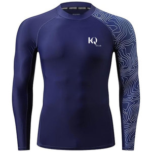 Haut de compression à manches longues pour homme Performance, en tissu éco-responsable à séchage rapide (Spandex/Polyester), avec logo personnalisé pour le fitness - Product Image 1