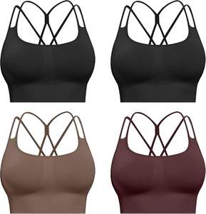 Soutien-gorge de sport pour femmes de qualité supérieure, ultra confortable et respirant, avec logo frontal, pour la course à pied, l'entraînement, soutien flexible pour adultes - Product Image 1