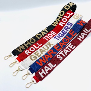 Sangle de guitare vintage de luxe bleu-orange brodée à la main avec perles de verre, longueur personnalisée, sangle étoile, accroche-sac, taille sur mesure - Product Image 5