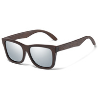 Lunettes rétro en bois sculpté à la main avec verres miroir multicolores
