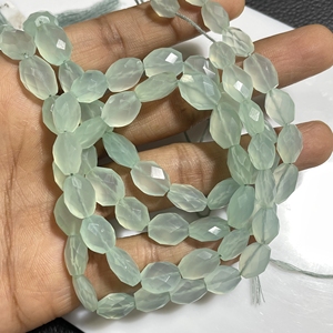 Aqua Calcedonia facetada FORMA DE PEPITA verde de alta calidad al por mayor cuentas de piedras preciosas ASP GEMS 7x9-10x14MM StandDrill para joyería - Product Image 5