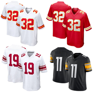 Custom American Football Jersey Team Uniform V Neck <b>Shirt</b> Personalized Name Number Breathable Mesh Sportswear Plus Size <b>Summer</b> - Product Image 2