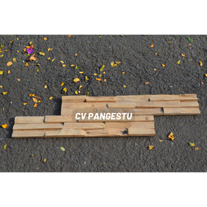 Panneau mural décoratif géométrique moderne en bois massif naturel léger pour les murs intérieurs d'hôtels et de villas, insonorisant - Product Image 3