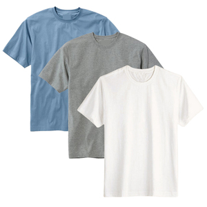 Camisetas al mejor precio para hombre, camiseta negra, blanca, gris, azul oscuro para hombre, caja de algodón 100%, embalaje Vinh Hung Garment Vietnam - Product Image 3