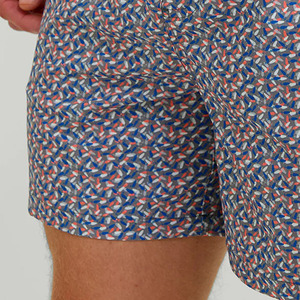 Shorts de plage décontractés pour hommes en polyester de couleur unie, taille élastique, taille mi-haute, séchage rapide, fermeture à cordon, tissu respirant tissé - Product Image 4