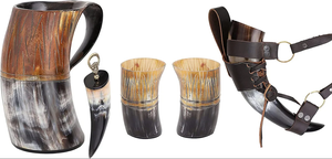 High Quality Modern Polished Viking Angel Drinking Horn Mug Handmade <b>Waterproof</b> Organic Material Business Gift Made in India - Product Image 2