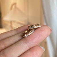 Vente en gros de boucles d'oreilles tendance en argent sterling plaqué or 18 carats avec zircon pour cadeau