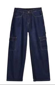 Moda Casual Ropa Jeans Custom Baggy Cargo Botones Hombres Jeans Pantalones para hombres Denim - Product Image 2