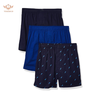 Nuevo paquete de 3 Bóxers tejidos de algodón para hombre, ropa interior cómoda transpirable de tiro medio, uso diario informal con cintura elástica, venta al por mayor BD - Product Image 5