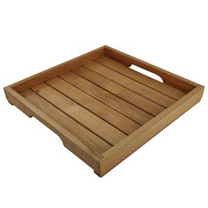 Solid Mango Wood Rectangle Handmade Serving Tray with Handles Hot Selling Wood Tray for Dining Kitchen Hotel Restaurant Bulk Use - Product Image 3