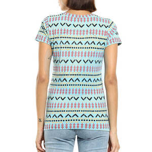 เสื้อยืดผู้หญิงพิมพ์ลายทรงหลวมสไตล์ลำลองน้ำหนักเบาระบายอากาศและทนทานสำหรับฤดูร้อน - Product Image 2