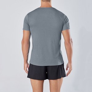 T-shirt d'entraînement de fitness pour hommes respirant col rond manches raglan t-shirt d'entraînement uni léger confortable haut athlétique pour hommes - Product Image 4