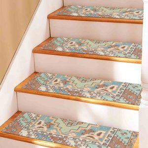 Alfombra con Estampado Azteca: Diseño Étnico, Bohemio, Moderno, 3D, Fácil de Limpiar, Regalo, Escalera, Lavable a Máquina, Goblen - Product Image 4