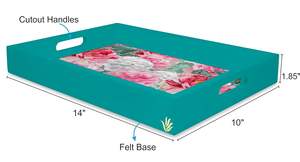 Elegante Bandeja Decorativa Ligera de Bambú con Diseño Floral Vibrante Impreso en Esmalte, Apta para Lavavajillas, Duradera y Resistente - Product Image 2