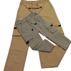 Haute qualité hommes 100% coton Camouflage pantalon décontracté mi-taille extérieur Cargo salopette avec multi-poches toile légère - Product Image 1