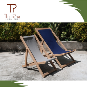 Lounge Swimming Pool <b>Wood</b> Fold Beach <b>Chair</b> Adjustable Sun Relax Fabric Sea Low <b>Deck</b> Solid Custom Outdoor - Product Image 4
