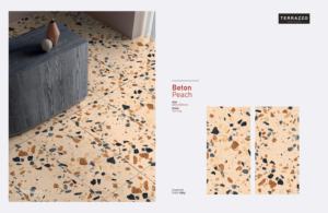 กระเบื้องพอร์ซเลนเคลือบเงา ลายเทอร์ราซโซ่ แบบแกะสลัก รุ่นเบตัน พีช - Product Image 2