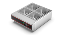 Bain-marie électrique commercial à 3 bacs pour la fonte du chocolat, chauffe-plats, équipement de restauration, bain-marie
