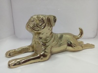 Escultura de estatua de perro de Metal RTS, pieza de exhibición para decoración del hogar, decoración de mesa, pieza de exhibición y artículos de regalo, arte artesanal coleccionable