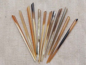 Polished Finish Buffalo Horn <b>Hair</b> <b>Pins</b> for Women's Ox Horn <b>Hair</b> Styling Stick Natural Accessory - Product Image 3