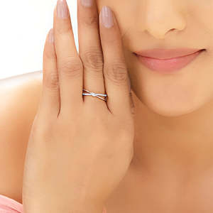 แหวนเพชรโรสโกลด์ค็อกเทลครอสลิงค์ - Product Image 2