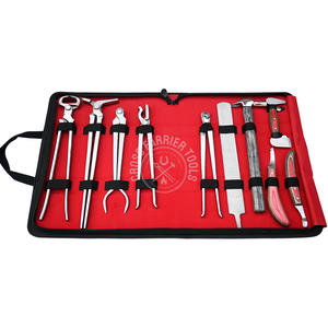 Wholesale Farrier Shoeing Kit Nail Puller Rasp File Hoof Sharpe Knife Loop Blade <b>Fire</b> Tong Spreader Driving Hammer for Hooves - Product Image 1