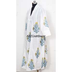 Femmes 2025 été nuit imprimé fleuri robe mignon coton moulante avec manches longues décontracté mode vêtements avec livraison gratuite - Product Image 2