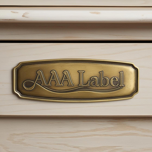 Placa de metal de marca personalizada para muebles, latón antiguo personalizado y etiqueta de aluminio en relieve con logotipo grabado - Product Image 1