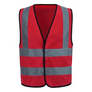 Gilet de sécurité rouge personnalisé, gilet réfléchissant haute visibilité, vêtement de travail léger, uniforme de sécurité, gilet en maille avec logo - Product Image 5