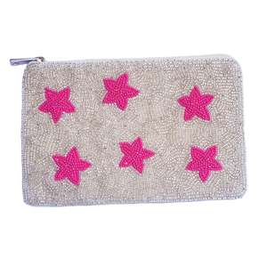 Porte-monnaie perlé avec étoile Porte-monnaie fait main brodé de perles de rocaille avec couleur et design personnalisés pour femmes et filles - Product Image 2