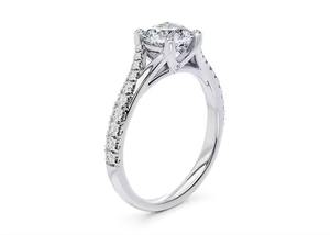 แหวนเพชรโมอิสซาไนท์ประดับเพชรเม็ดเดี่ยวสีขาว1.00CT ทอง14K เครื่องประดับสำหรับงานแต่งงานที่หรูหราและไม่เหมือนใครชุบโรเดียมสำหรับผู้หญิง - Product Image 2