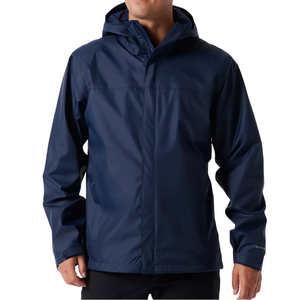 Chaqueta Cortavientos de Lona para Hombre de Alta Calidad, Personalizada, Impermeable, Informal de Invierno, con Capucha y Logotipo Frontal, Precio al por Mayor - Product Image 1