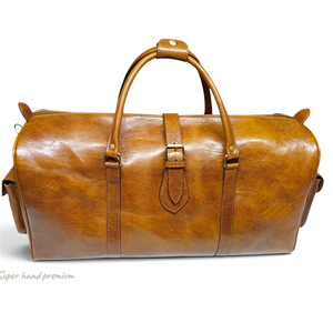 Sac de voyage de luxe en cuir marocain véritable - Sac de week-end surdimensionné fait main - Bagage en cuir artisanal haut de gamme avec logo personnalisé - Product Image 2