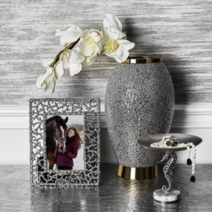 Florero de Metal de Primera Calidad para Decoración del Hogar, Nuevo Diseño, Florero Decorativo Hueco Hecho a Mano de Aluminio, Escultura para Oficina - Product Image 6