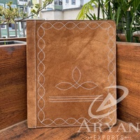 Tan daim cuir botte point planificateur Western cuir classeur Journal couvre haute qualité juridique Pad cahier enveloppe portefeuille