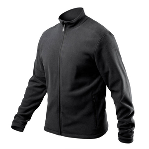 Veste en micro polaire technique personnalisée pour homme, fermeture éclair intégrale, logo en gros, polyester, fermeture éclair extérieure, micro polaire pour homme, vestes pour homme - Product Image 2