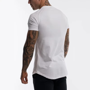 T-shirt d'été à manches courtes pour hommes en coton Sports Fitness T-shirt pour hommes Bodybuilding Tshirt Round Hem Streetwear Tee Shirt homme - Product Image 6