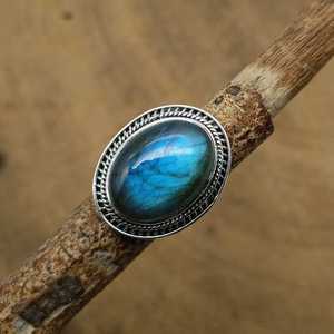 Anillo grueso de piedras preciosas de labradorita de Plata de Ley 925 de Fabricante Mayorista de piedra a precio de fábrica tienda en línea - Product Image 1