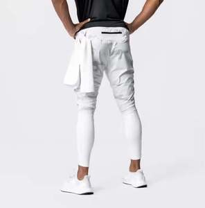 กางเกงวิ่งแบบเชือกรูดสำหรับผู้ชายเสื้อผ้าแนวสตรีทผ้าคอตตอนผู้ผลิต OEM - Product Image 2