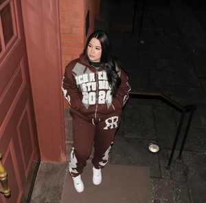 ชุดวอร์มขาบานสำหรับชายและหญิงชุดวอร์มขาบานพิมพ์ลายพลอยเทียมตามสั่ง - Product Image 4