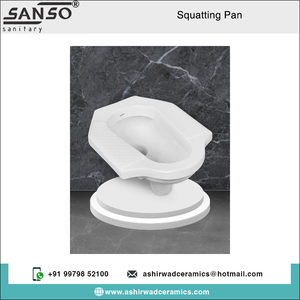 Qualité exceptionnelle 100% poêle à squat en céramique blanche articles sanitaires au design moderne sans garde-boue fournisseur mondial pour la maison et la villa - Product Image 2